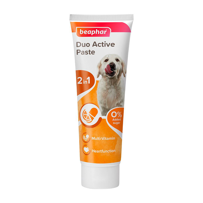 Beaphar Dog Duo  Active Paste 2 in1 витаминная паста для для собак 100 г