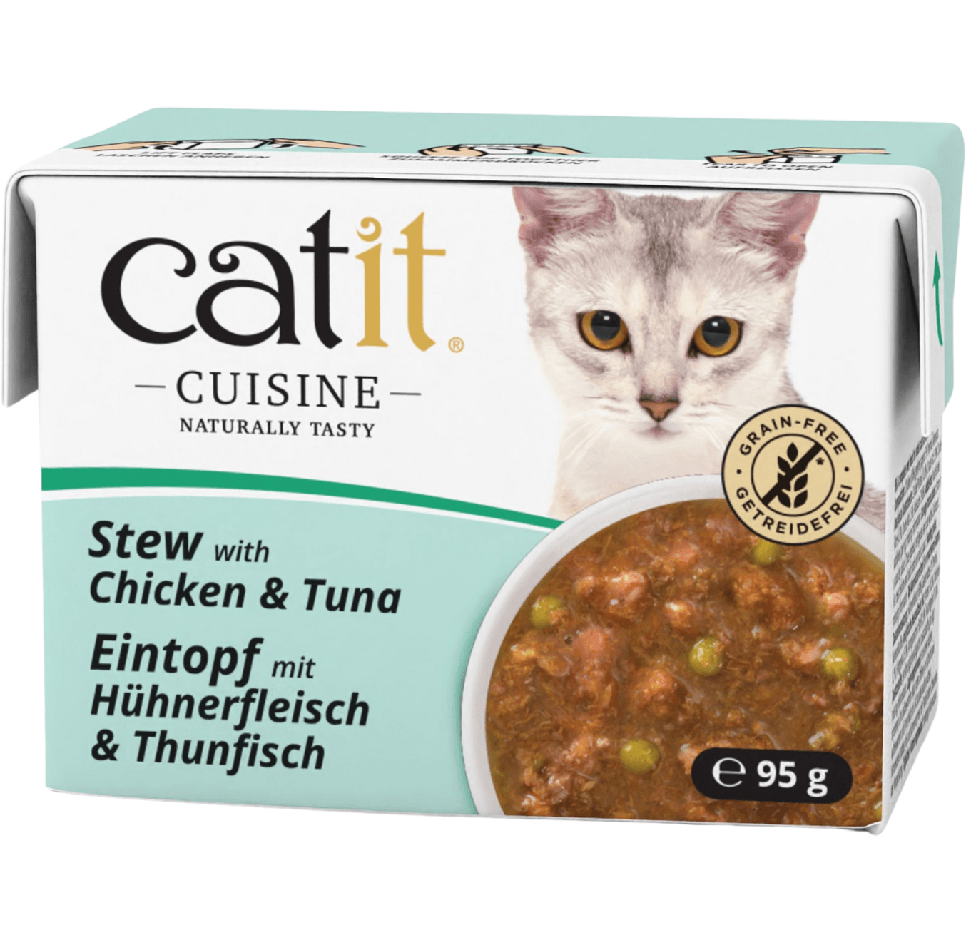 Полноценный (влажный) корм Catit Cuisine Stew рагу из курицы и тунца, 95 г