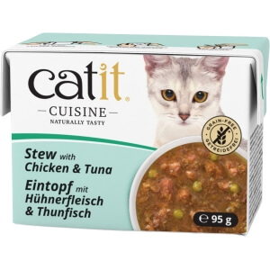 Полноценный (влажный) корм Catit Cuisine Stew рагу из курицы и тунца, 95 г