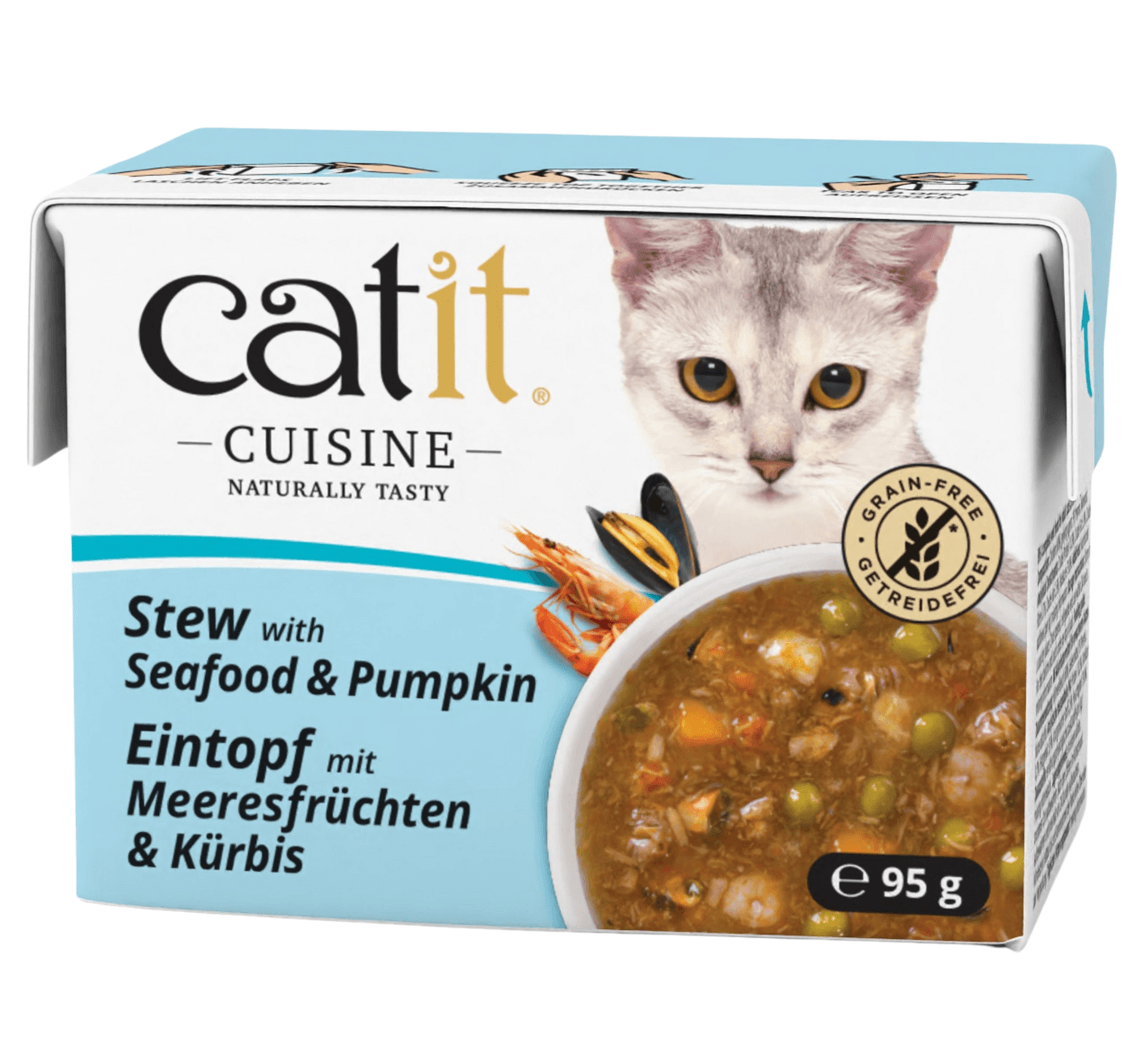 Täissööt (konserv) Catit Cuisine Stew hautis mereandide ja kõrvitsaga, 95g