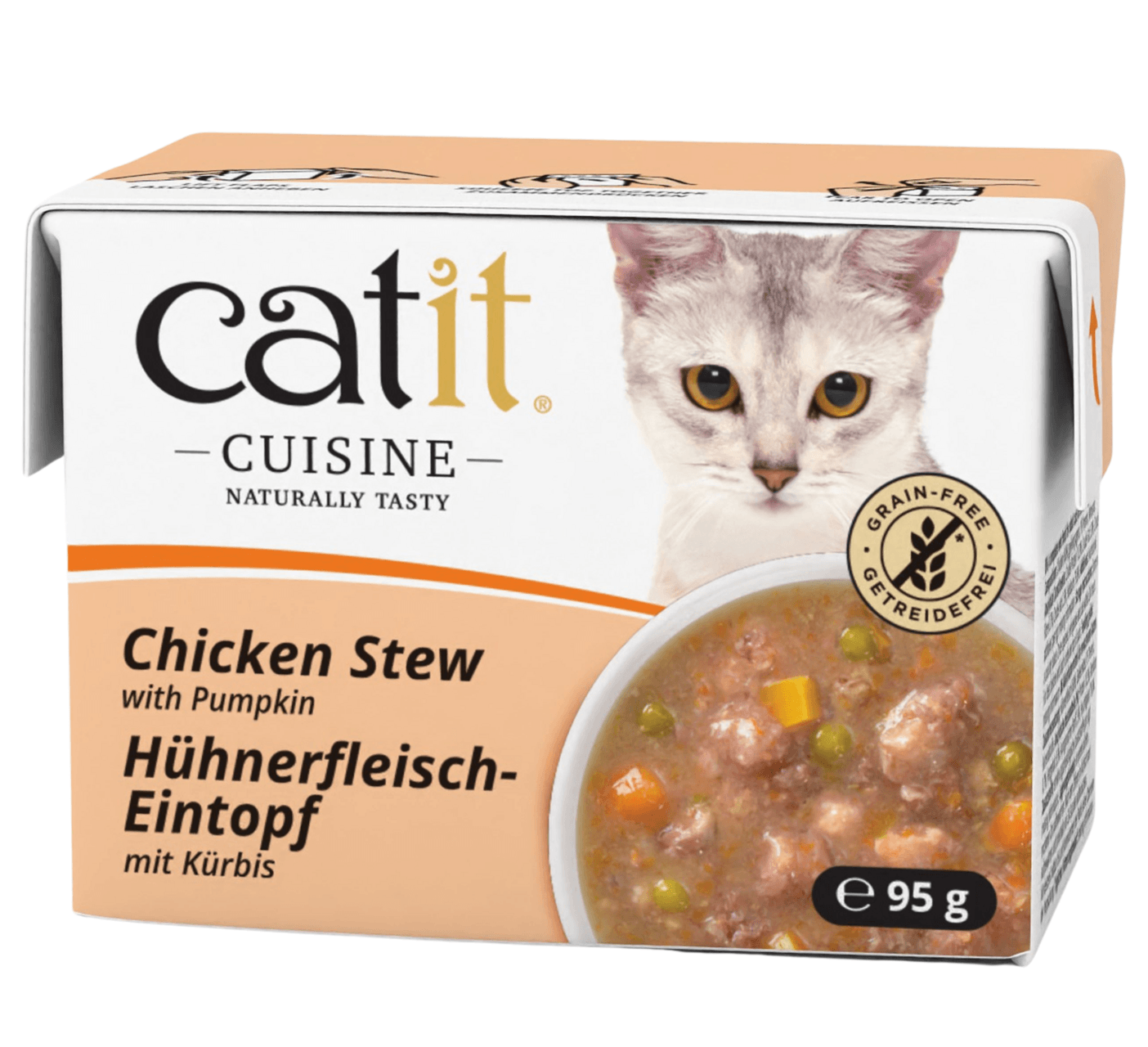 Полноценный (влажный) корм Catit Cuisine Stew куриное рагу с тыквой, 95 г