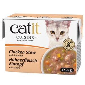 Полноценный (влажный) корм Catit Cuisine Stew куриное рагу с тыквой, 95 г