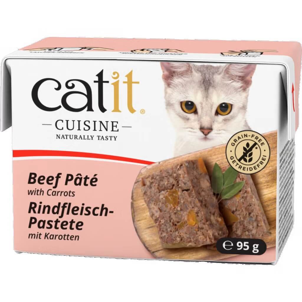 Полноценный (влажный) корм Catit Cuisine Pate говяжий паштет с морковью, 95 г