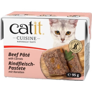 Полноценный (влажный) корм Catit Cuisine Pate говяжий паштет с морковью, 95 г