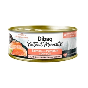 Dibaq Natural Moments 5 Star lõhe ja kõrvitsa konserv steriliseeritud kassile 70g