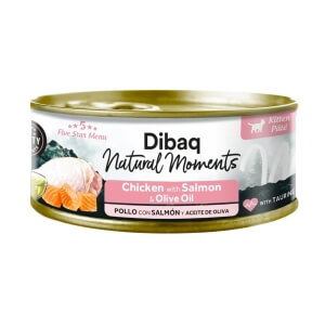Dibaq Natural Moments 5 Star kana ja lõhe konserv kassipojale 70g