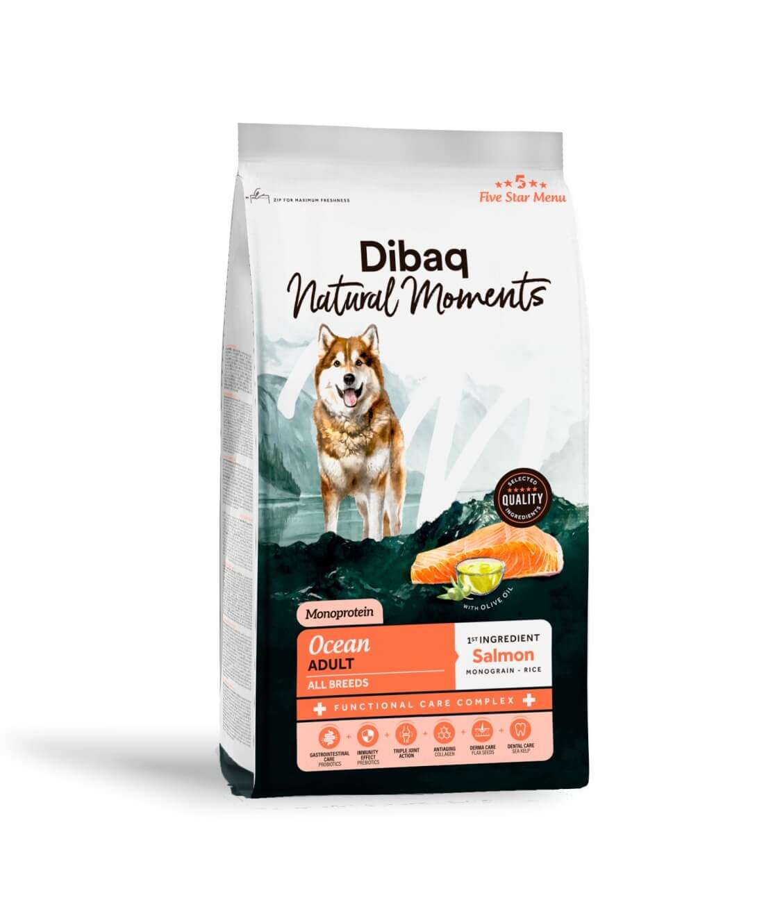 Dibaq Natural Moments 5 Star Ocean lõhega koeratoit 12kg
