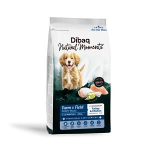 Dibaq Natural Moments 5 Star Maxi Puppy kalkuni ja kanaga suurt tõugu kutsikatoit 2kg