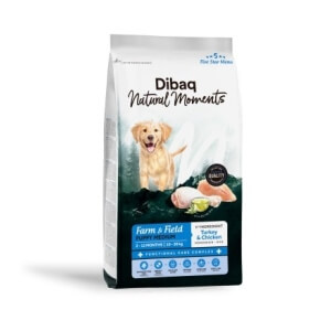 Dibaq Natural Moments 5 Star Medium Puppy kalkuni ja kanaga keskmist tõugu kutsikatoit 2kg