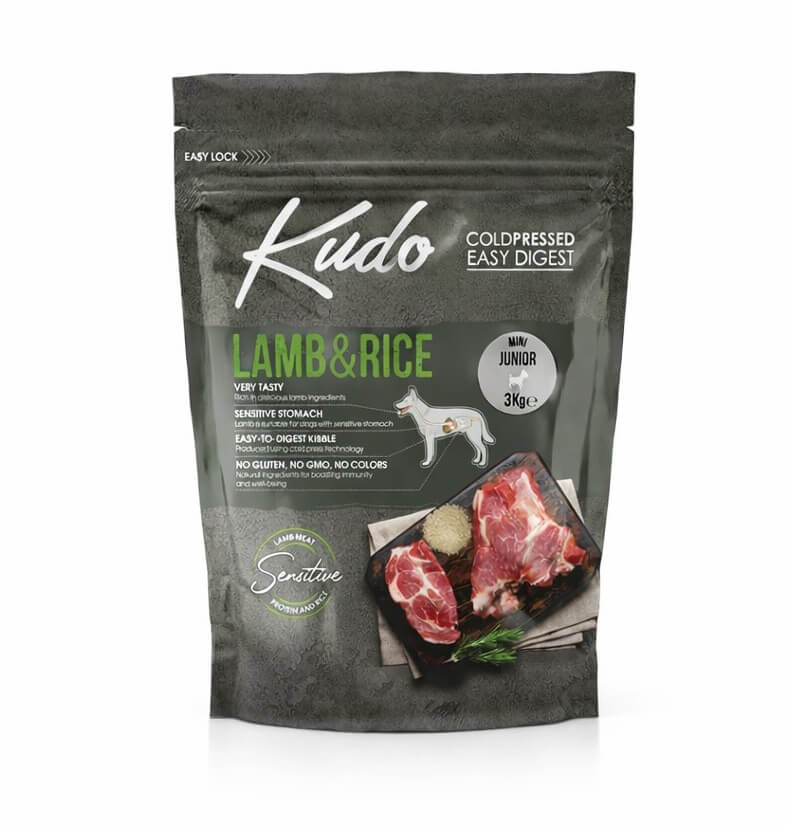 Kudo Lamb & Rice Mini Junior külmpressitud koeratoit 3kg
