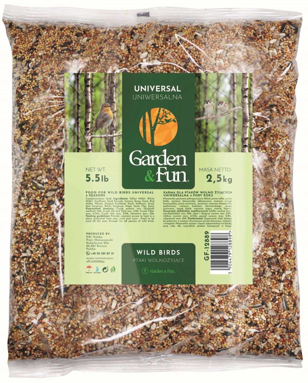 Garden & Fun linnutoit metslindudele 2,5 kg