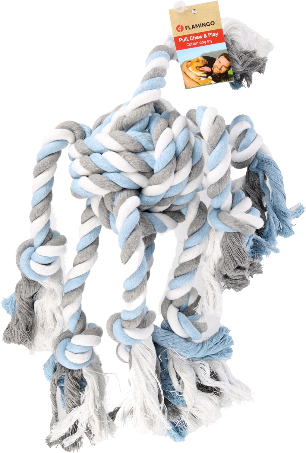 Flamingo nöörilelu "Kaheksajalg" koerale 70x17cm