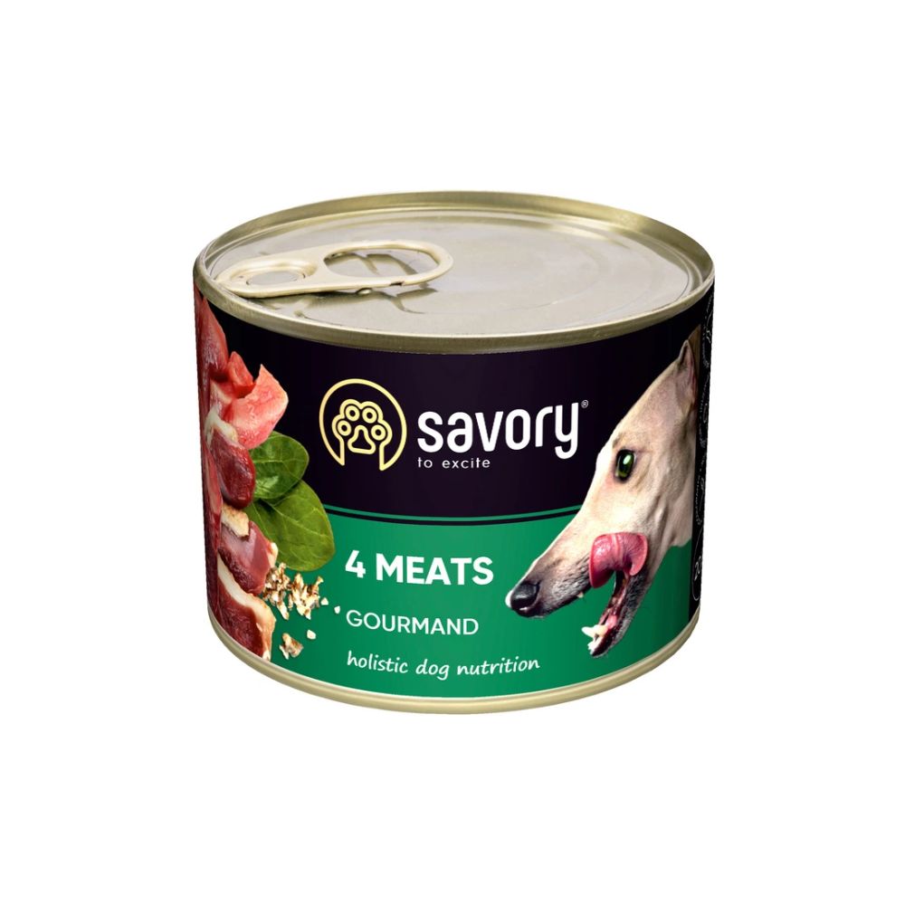 Savory konserv koertele Gourmand 4 lihaga 200g