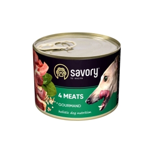 Savory konserv koertele Gourmand 4 lihaga 200g