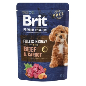 Brit Premium Beef & Carrot in Gravy märgtoit koertele 85g