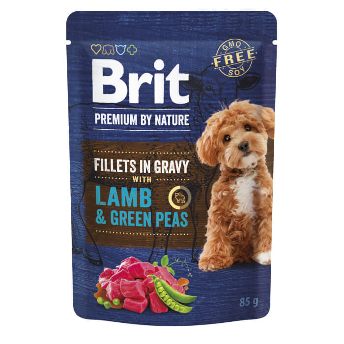 Brit Premium Lamb & Green Peas in Gravy märgtoit koerale 85g