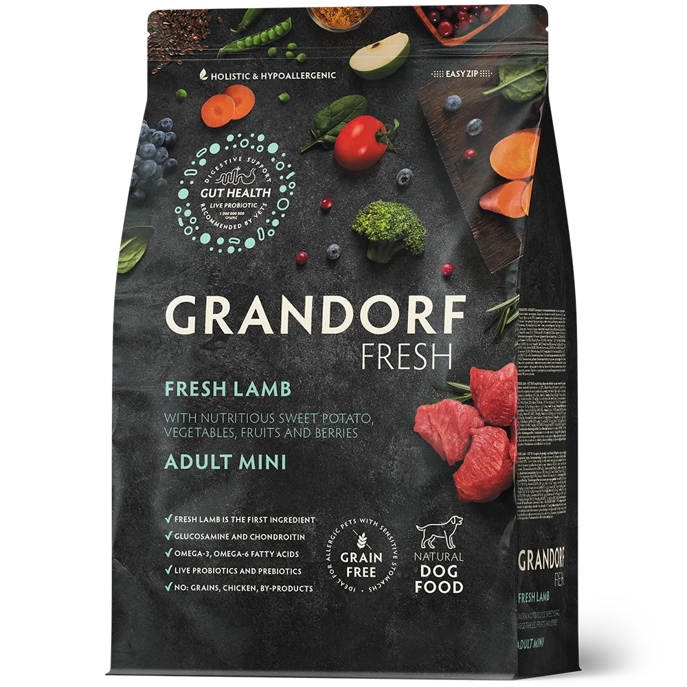 Grandorf Fresh Värske Lambaliha ja Bataat väikestele tõugudele 3kg