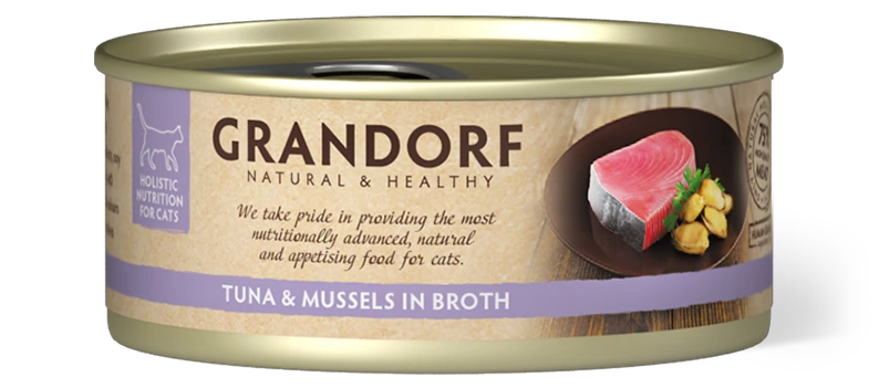 Grandorf Tuunikala filee ja Rannakarbid konserv kassidele 6x70g