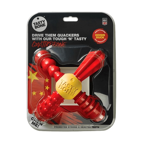 TastyBone Small QuattroBone Hoisin Duck mänguasi koertele