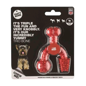 TastyBone Toy Trio Bone Bacon mänguasi koertele