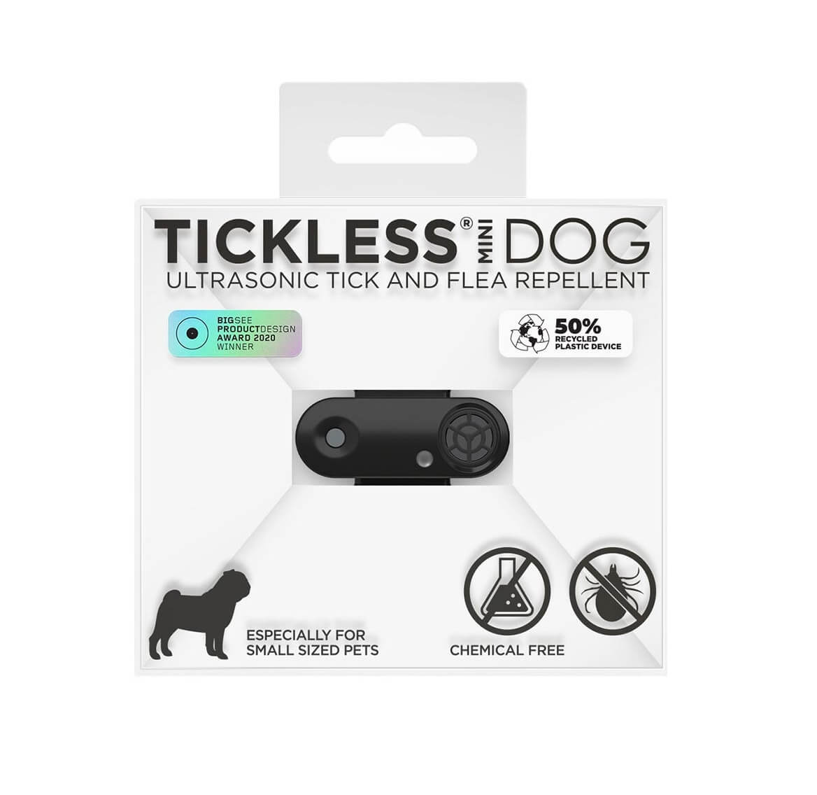 Tickless puugipeletaja Mini Dog Must (USB)