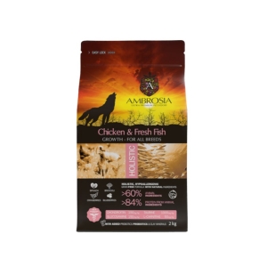 Ambrosia Värske Kala ja Kana Kutsikatele 2kg (Parim enne 31.01.2026)