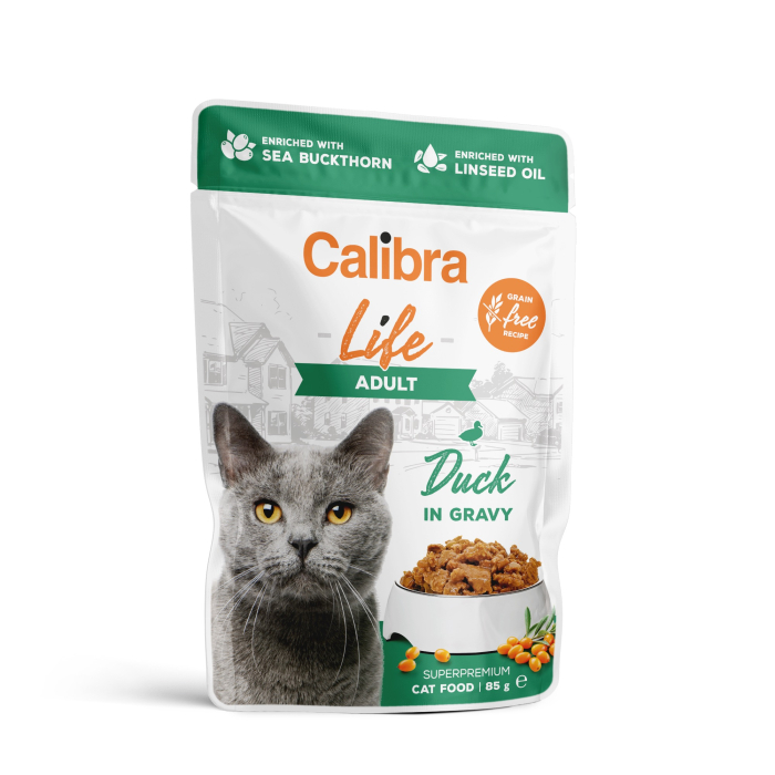 Calibra Life Adult Duck märgtoit kassidele 85g