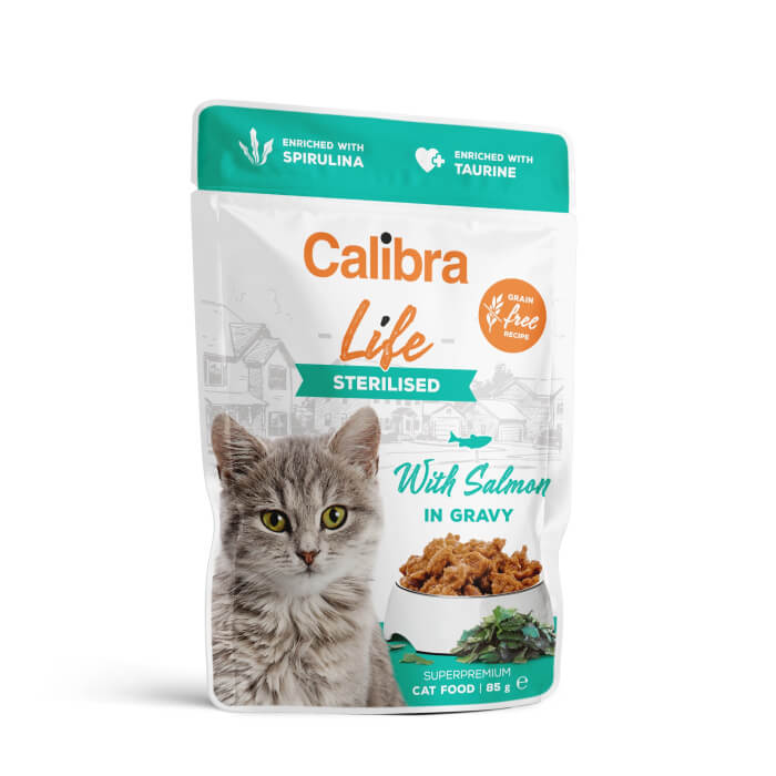 Calibra Life Sterilised Salmon märgtoit kassidele 85g