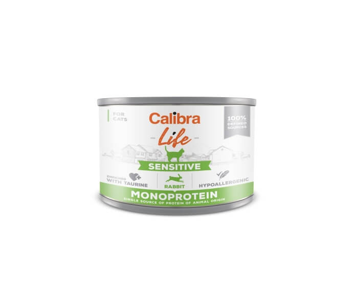 Calibra Life Sensitive Rabbit konserv kassidele 200g