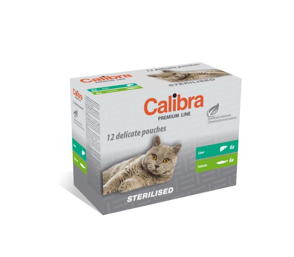 Calibra Premium Sterilised multipakk märgtoit kassidele 12x100g