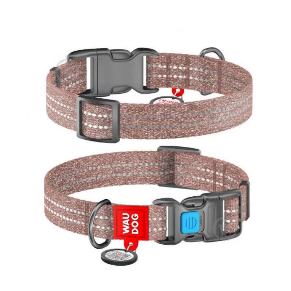 WAUDOG kaelarihm koerale QR-passiga pruun, XL