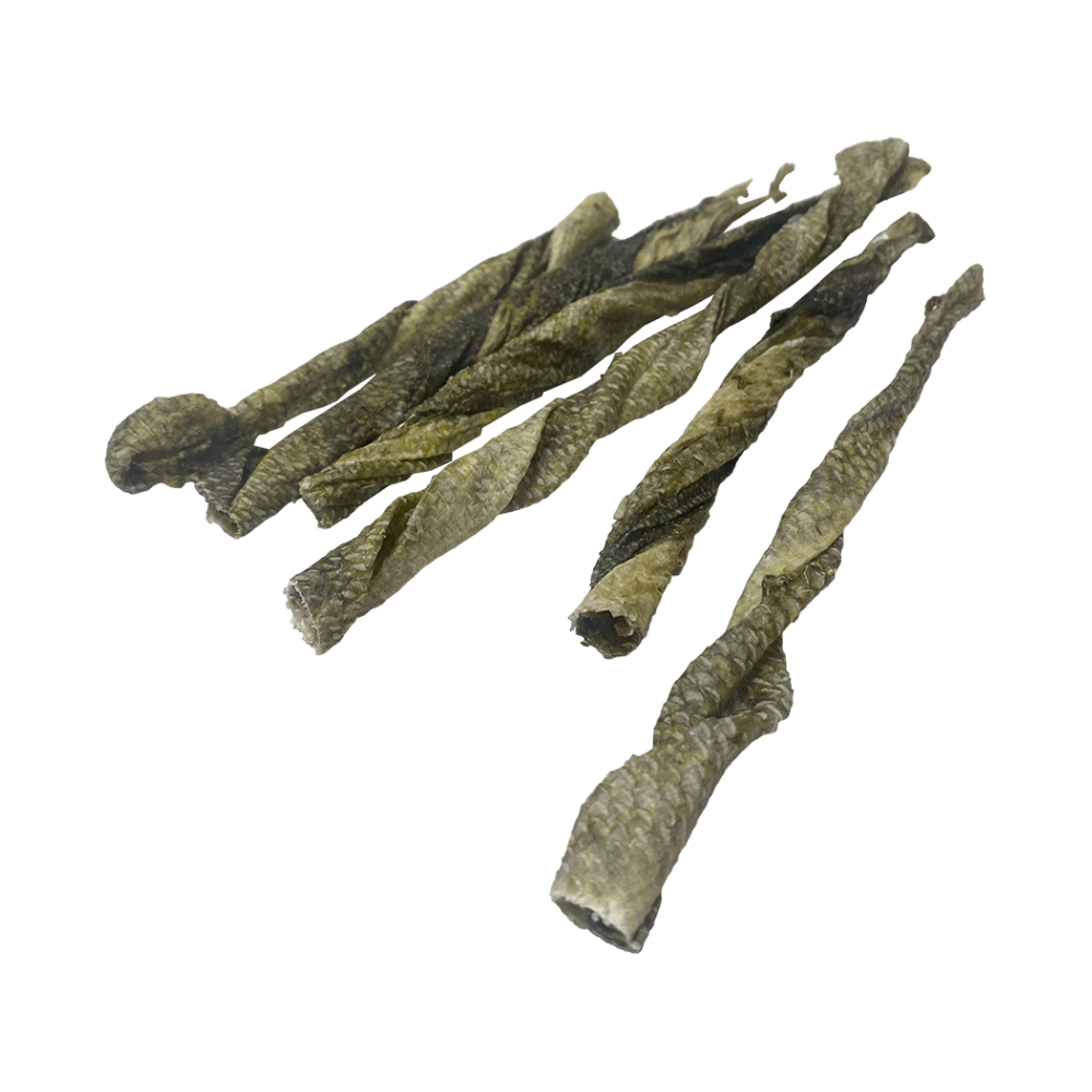 Grizy kuivatatud maius - tursa naha spiraalid 200g