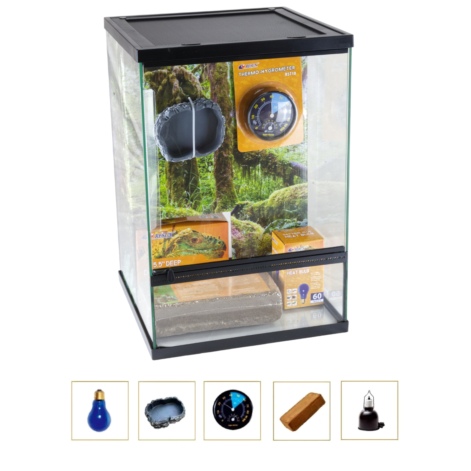 Klaasist terraarium Sleek Topical Kit TK10 305x305x457mm