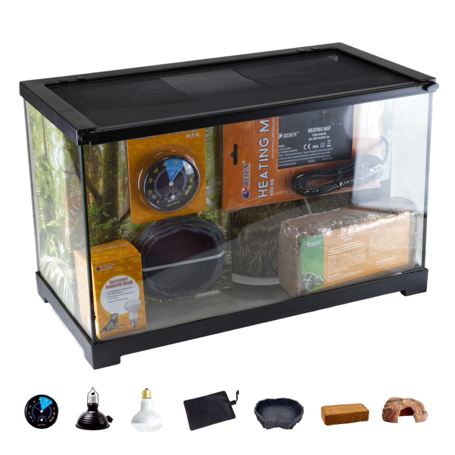 Klaasist terraarium Snake and tortoise kit SK10 514x260x330mm