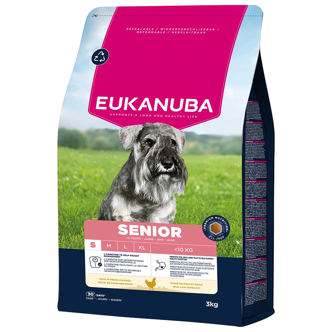 EUKANUBA Senior kanalihaga väikestele koertele 3 kg