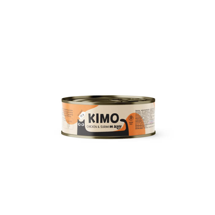 Kimo Chicken & Surimi in Jelly konserv kassidele 70g