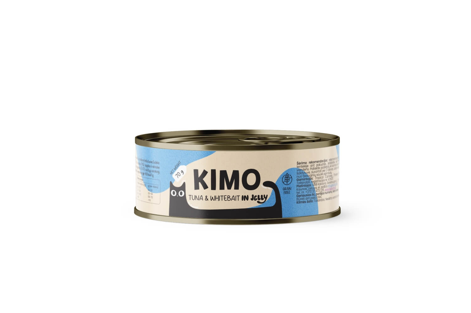 Kimo Tuna & Whitebait in Jelly konserv kassidele 70g