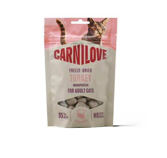 Carnilove külmkuivatatud maius Turkey kassidele 40g