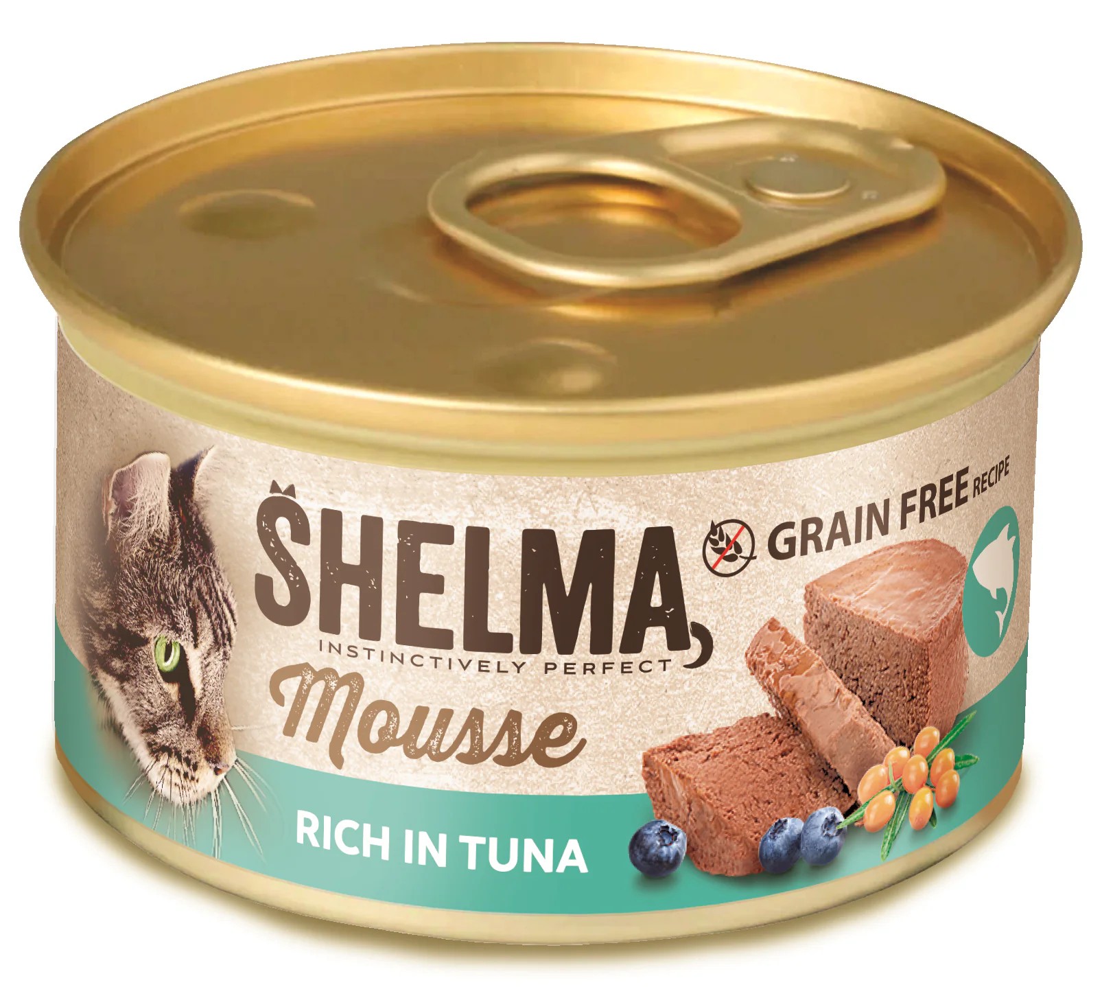 Shelma mousse konserv tuunikala, mustika ja astelpajuga 12x85g