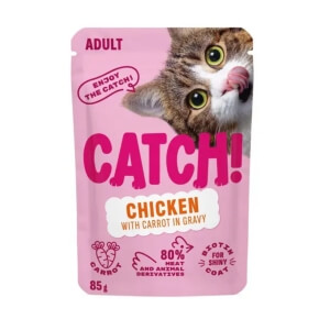 Catch! Täissööt täiskasvanud kassidele kana ja porgandiga kastmes 85g