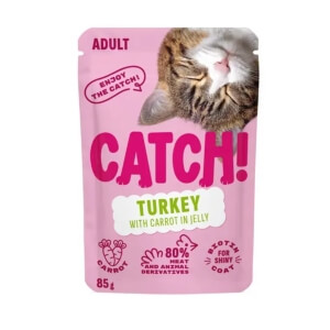 Catch! Täissööt täiskasvanud kassidele kalkuni ja porgandiga želees 85g