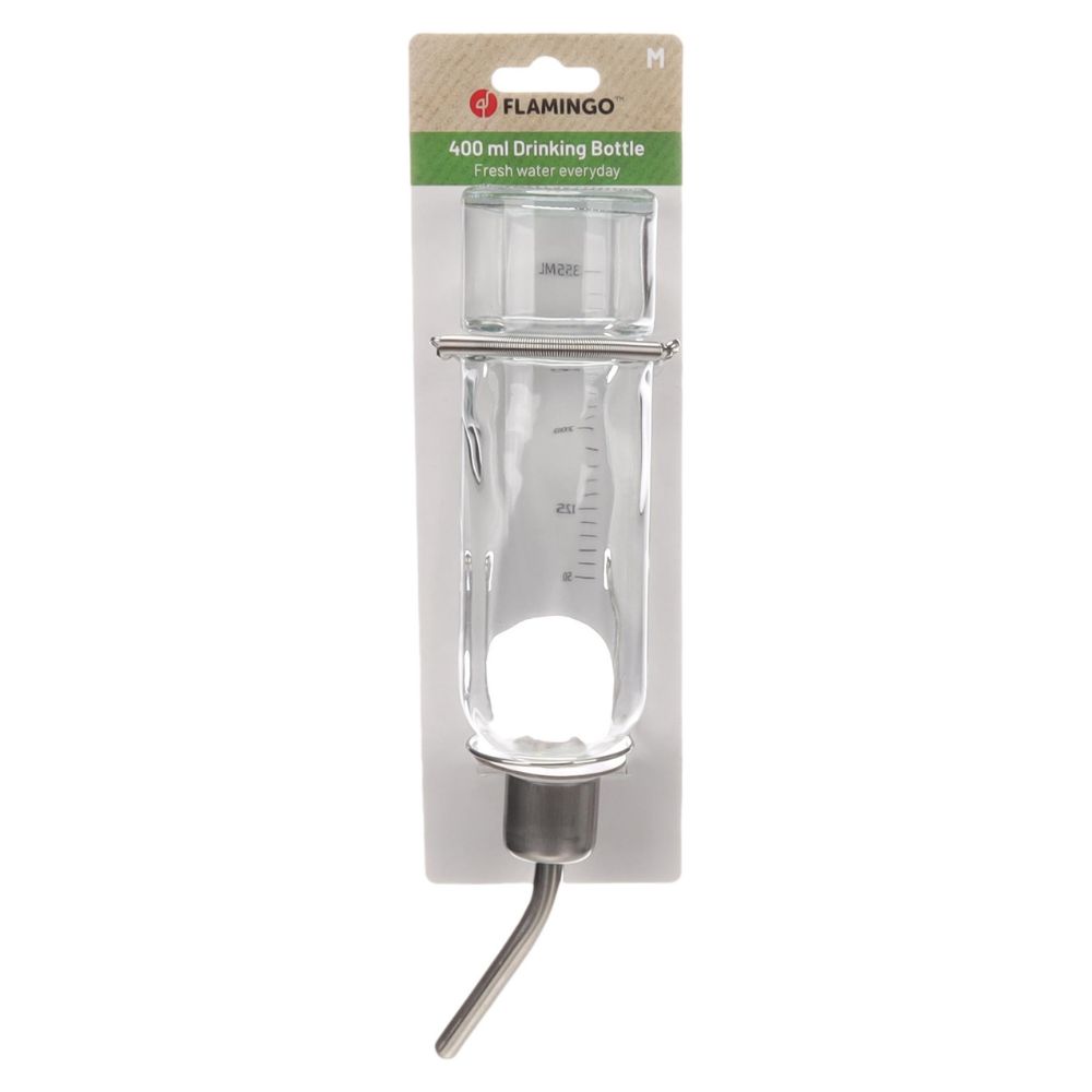 Flamingo joogipudel närilistele “Athina” läbipaistev 400ml