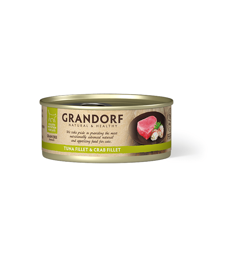 Grandorf Tuunikala filee ja Krabifilee konserv kassidele 70g
