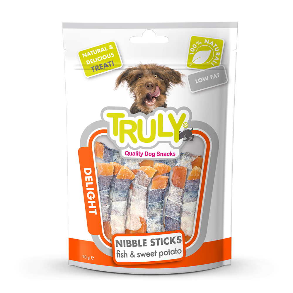 Truly Dogs Nibble Sticks Fish&Sweet potato 90g