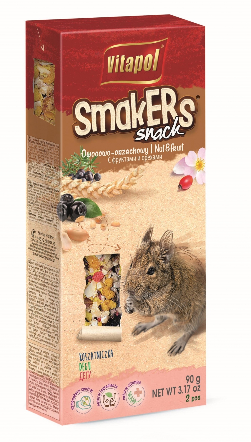 STANDARD Smakers with nuts, fruits and rose petals for degu 2pcs 90g