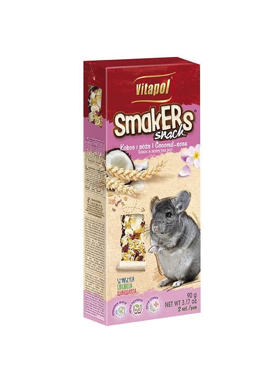 STANDARD Smakers coconut and rose petals for chinchilla 2pcs 90g