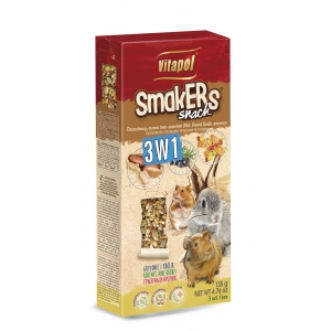 STANDARD Smakers 3 in 1 (nut/forest fruits/popcorn) for rodens and rabbit2pcs 135g