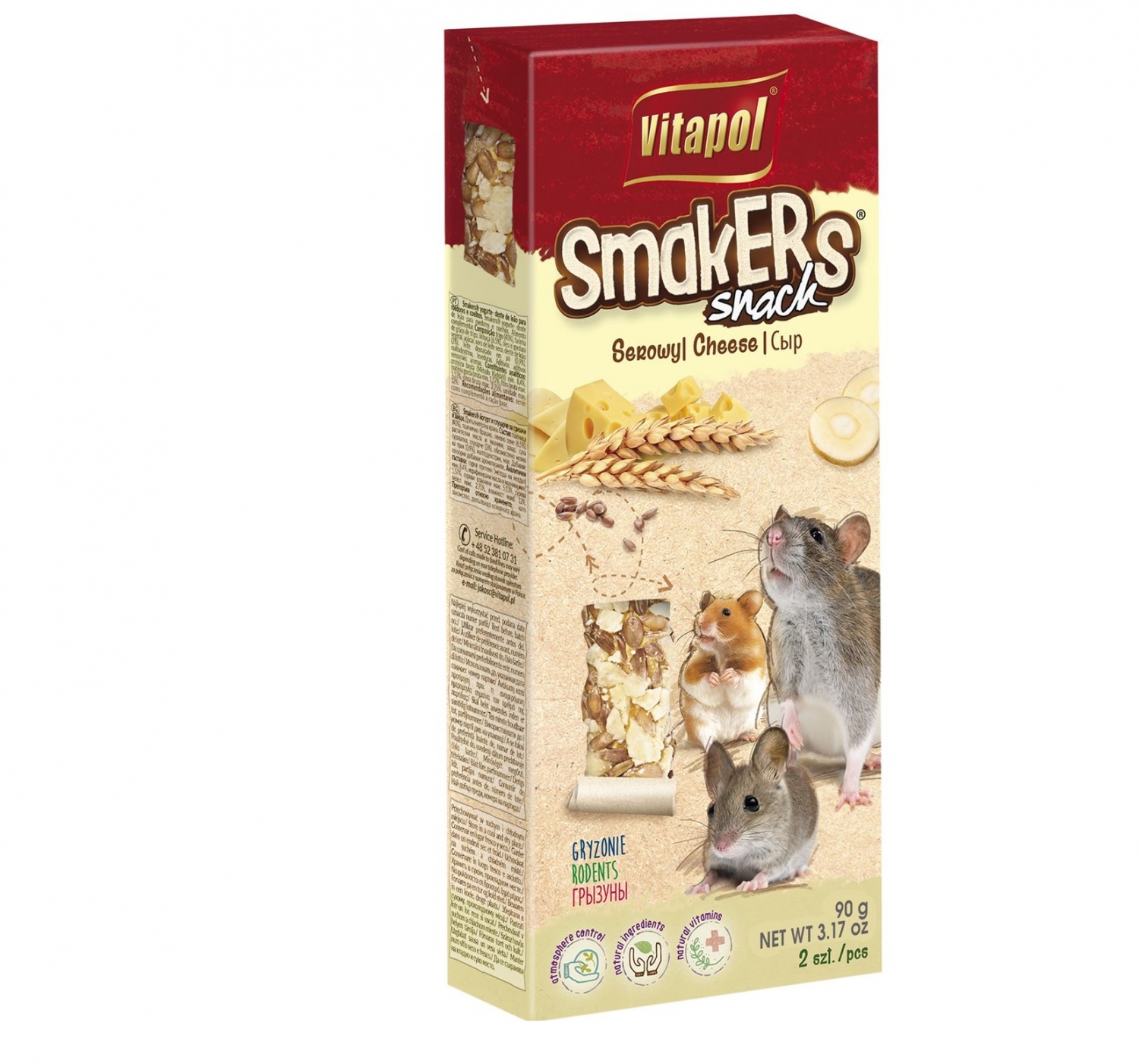 STANDARD Smakers cheese for rodents 2pcs 90g