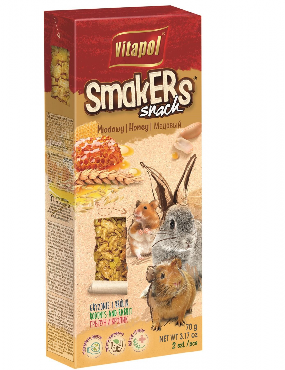 STANDARD Smakers honey for rodents and rabbit 2pcs 90g