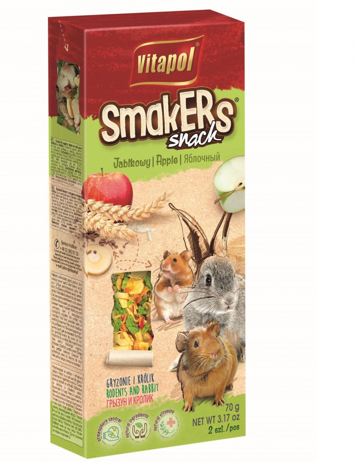 STANDARD Smakers apple for rodents and rabbit 2pcs 90g